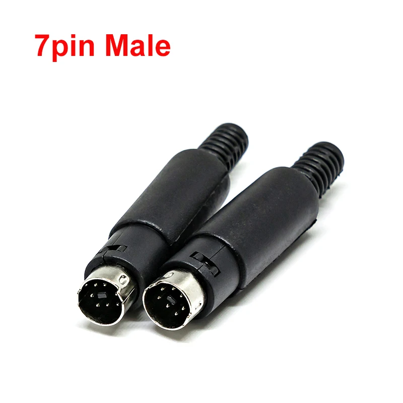 Description Picture 4 of item10pcs Mini 3/4/5/6/7/8/9 Pins Din Male Plug With Plastic Handle Adapter Soldering Cables DIY Connector