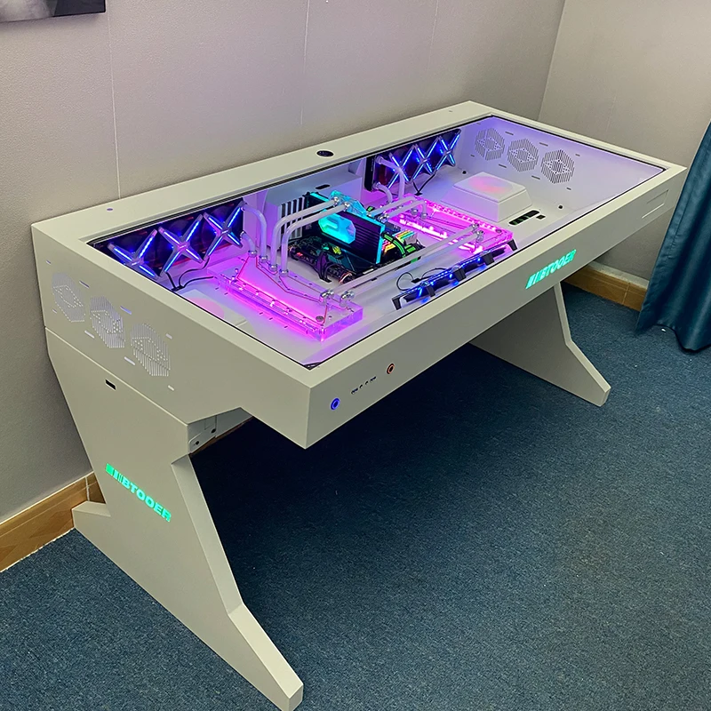 Computer Case Integrated Table High-End Desktop Fully Transparent Large Case Cool Science Fiction Water-Cooled Game Tables