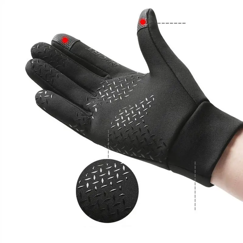 Electric Heated Gloves Winter Warm Gloves USB Touch Screen Gloves Motorcycle Snowboard Cycling Hand Warmer for Driving Skiing 2