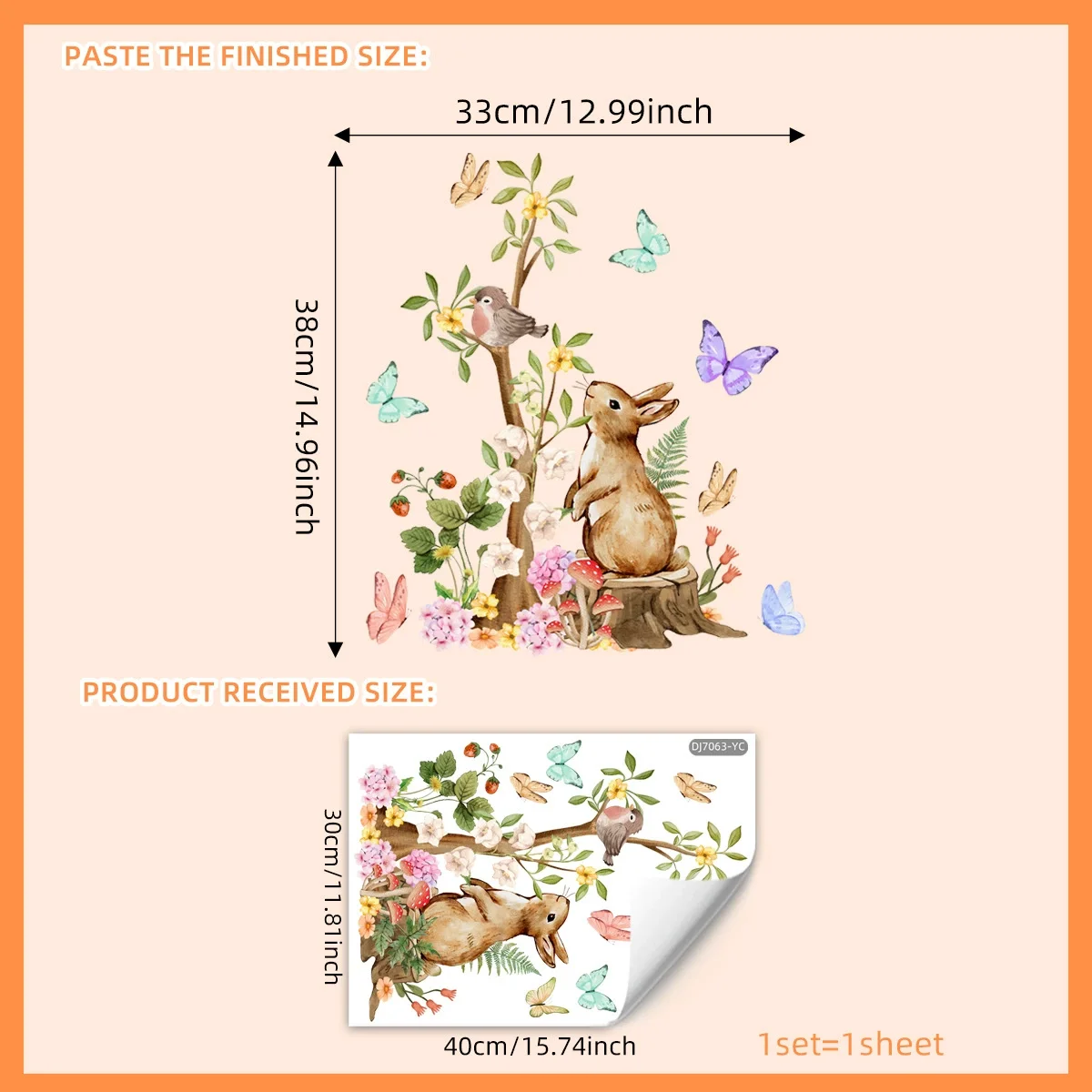 Cartoon Bunny DIY Glass Decals Happy Easter Window Stickers Cute Rabbit Egg Flower Static Sticker Easter decorations Spring