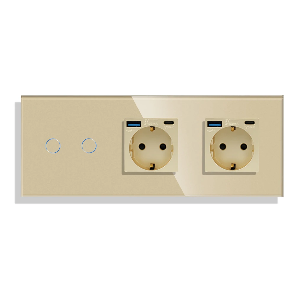 2gang 2Type-C Socket