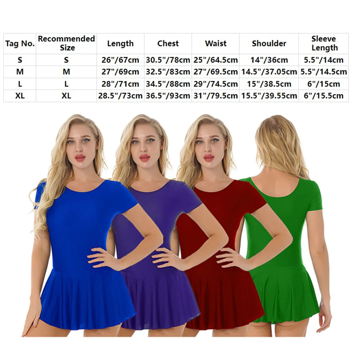 TiaoBug Women Long Sleeves Shiny Rhinestones Figure Skating Dress Gymnastics Leotard Stage Performance Ballet Dance Costume