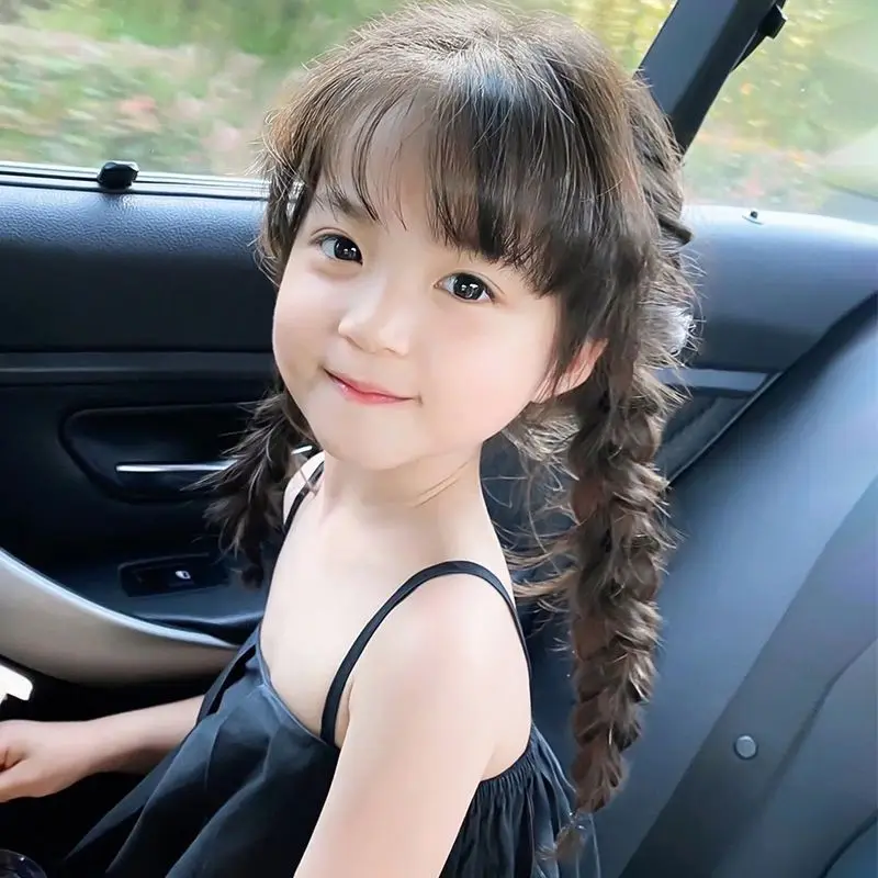 Kids Wig Ponytail Woman Hand-woven Braids Double Plait Baby Hair Ornament Dirty Pigtail in Children Coronet Accessories for Girl 2