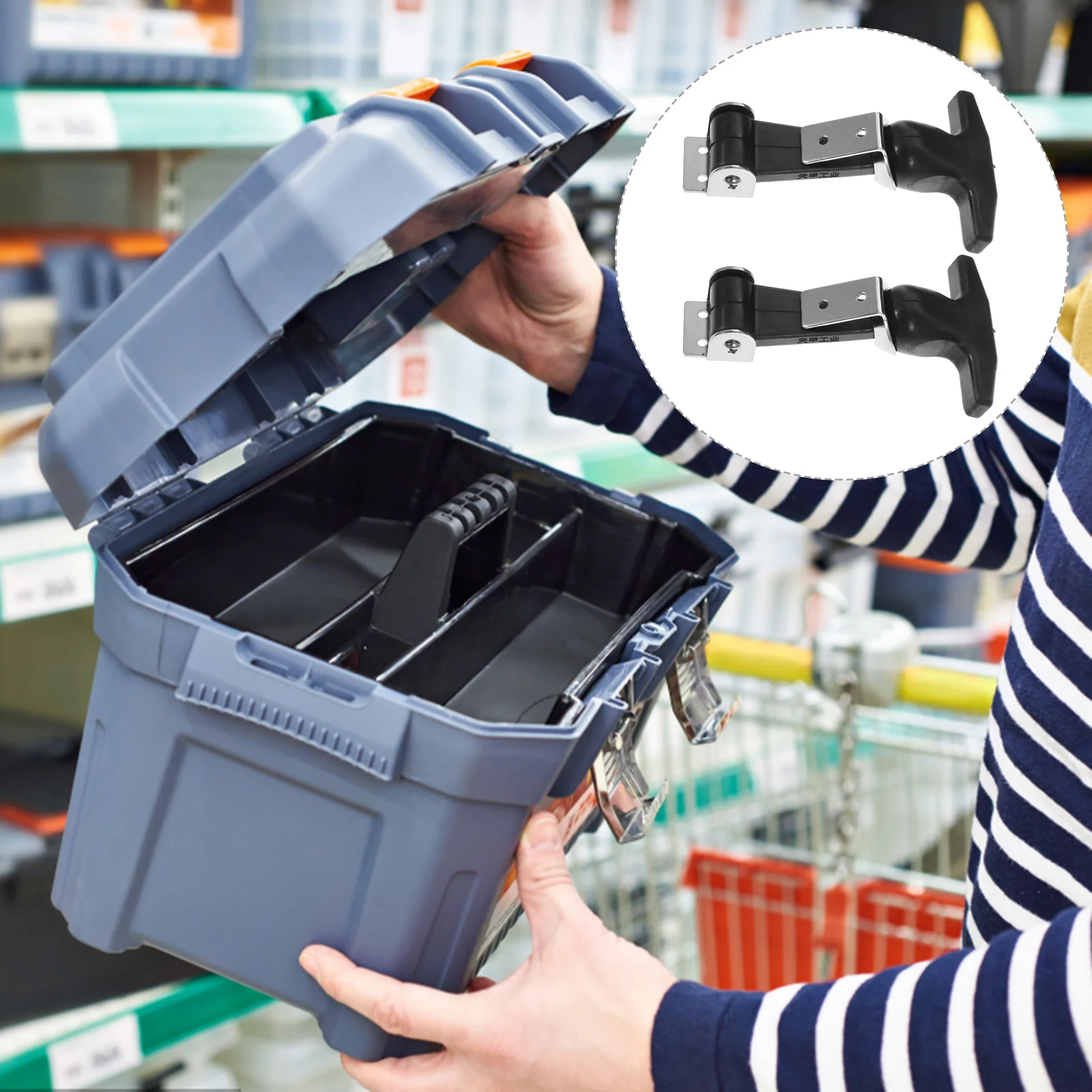 

Flexible T-Handle Draw Latches Stainless Steel T-Handle Hasp For Cart And Tool Box Stainless Steel Rubber Buckle