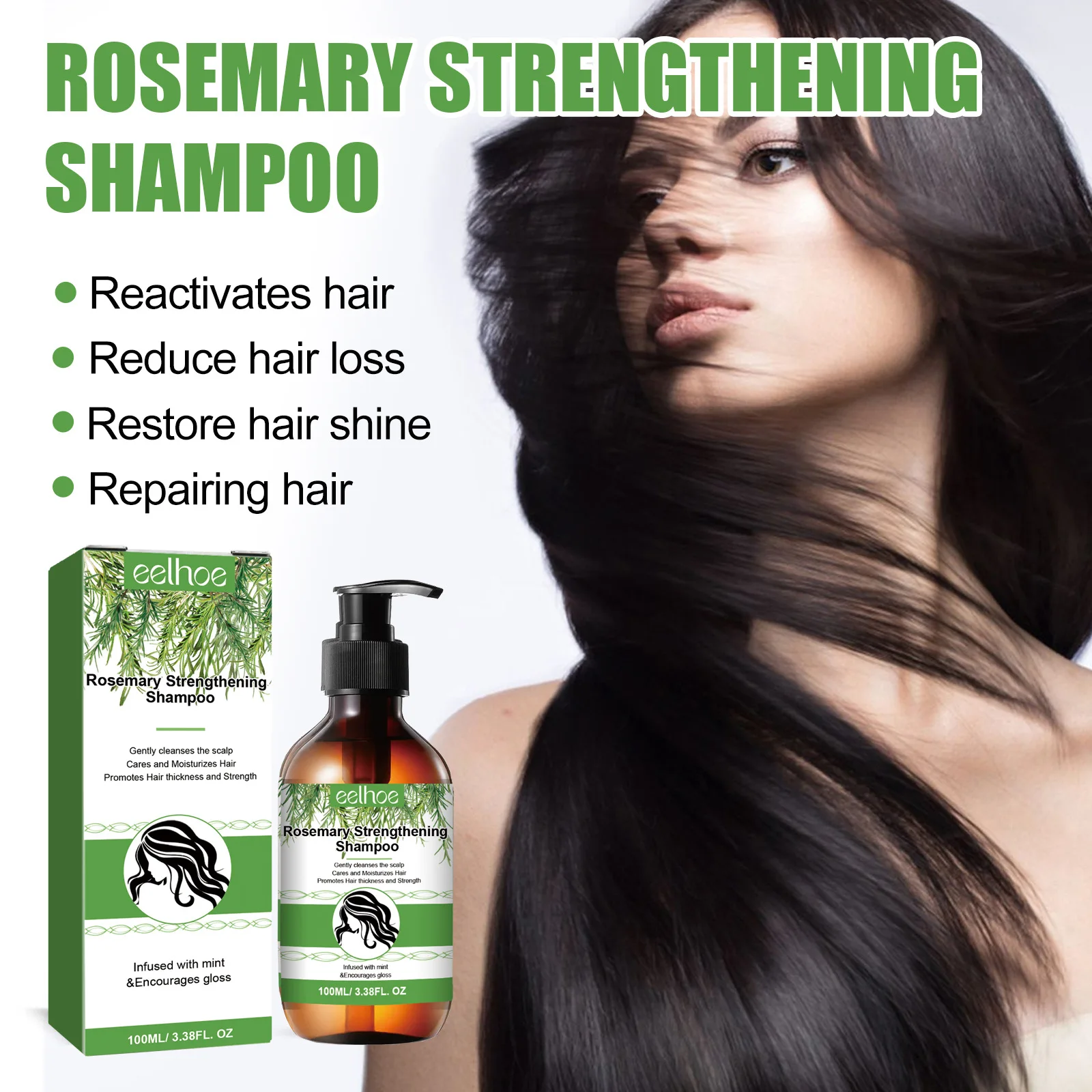 Hair Shampoo Rosemary Shampoo Hair Regrowth 100ml