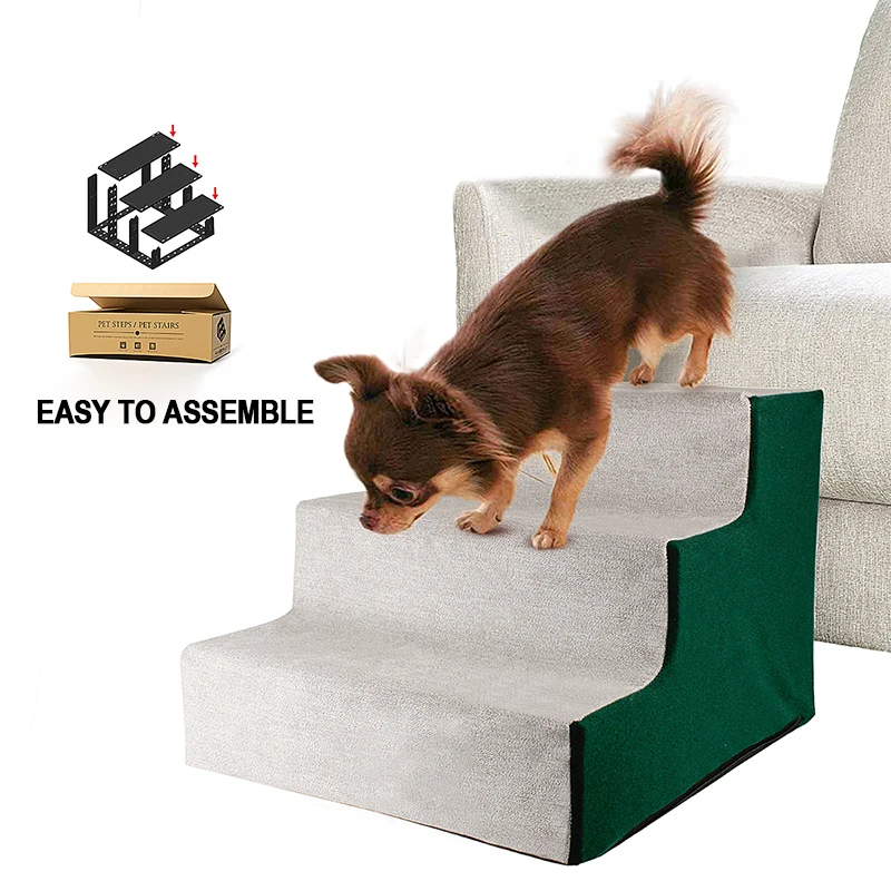 

Dog Sofa Stairs Pet 3 Steps Stairs for Small Dog Cat Pet Ramp Ladder Anti-slip Removable Dogs Bed Stairs Pet Supplies