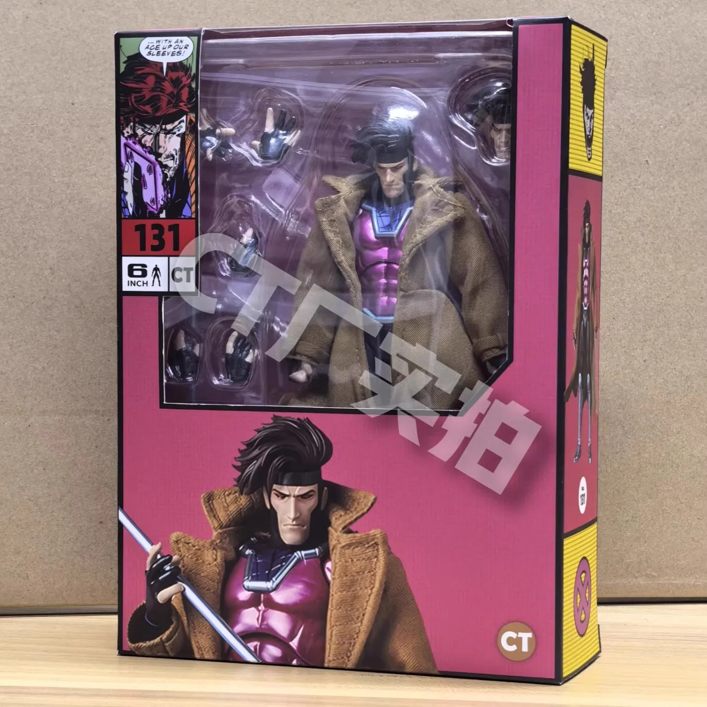 Hot-New Ct Toys 1/12 Gambit Figure Mafex 131 X-Men SHF comic