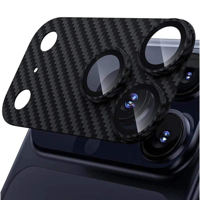 Carbon Fiber Camera Lens Protector Case - Premium Phone Cover Accessory