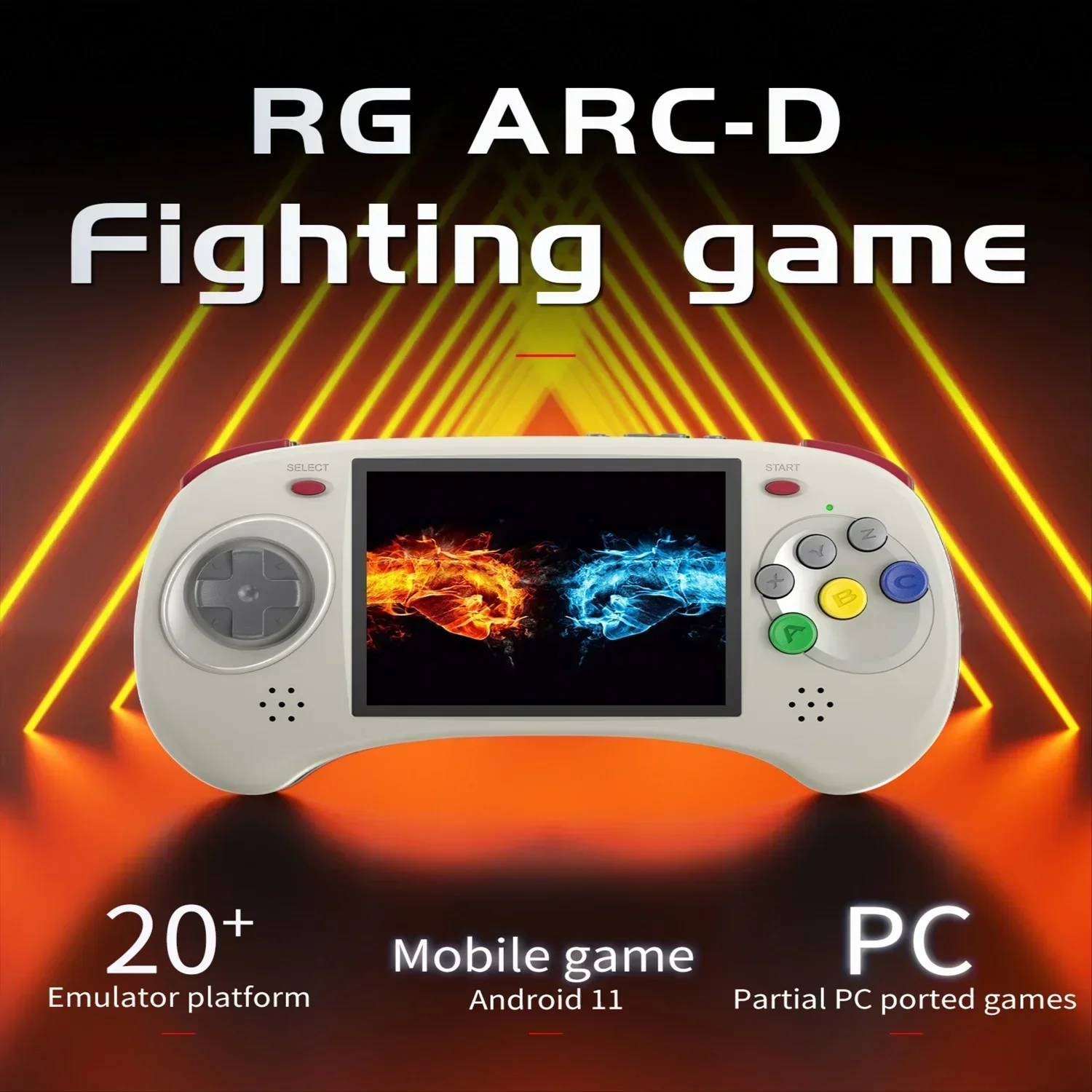 ANBERNIC RG ARC Retro Games 4.0INCH 640*480 Handheld Game Console LINUX Android System 512G 80000Games RGARC-S RGARC-D