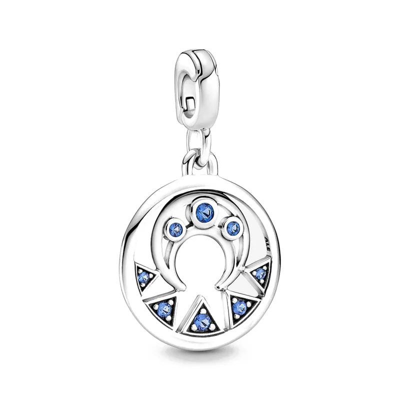 Fit Original Charms Me Bracelet Small 925 Sterling Silver Small Hole Me Series Ring Blue Diy Bead DIY Jewelry Accessories New 5