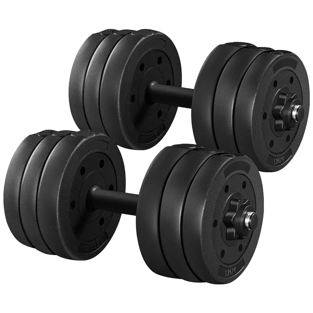 SET MANCUERNAS 20KG NEGRO YK-DB20B M&H 