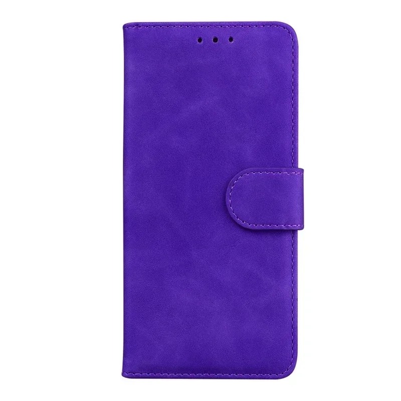 Solid Color Leather Flip Phone Wallet Case