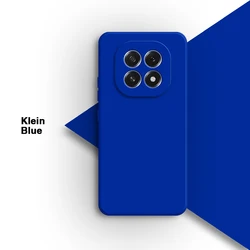 Luxury Shockproof Soft Liquid Silicone Phone Case - Solid Color Back Protective Cover in Candy Style for OPPO F29 (Klein Blue)