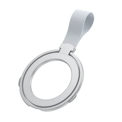 Enhanced Magnetic Mobile Phone Holder with Strap Bracket (Silver-Silver Strap)