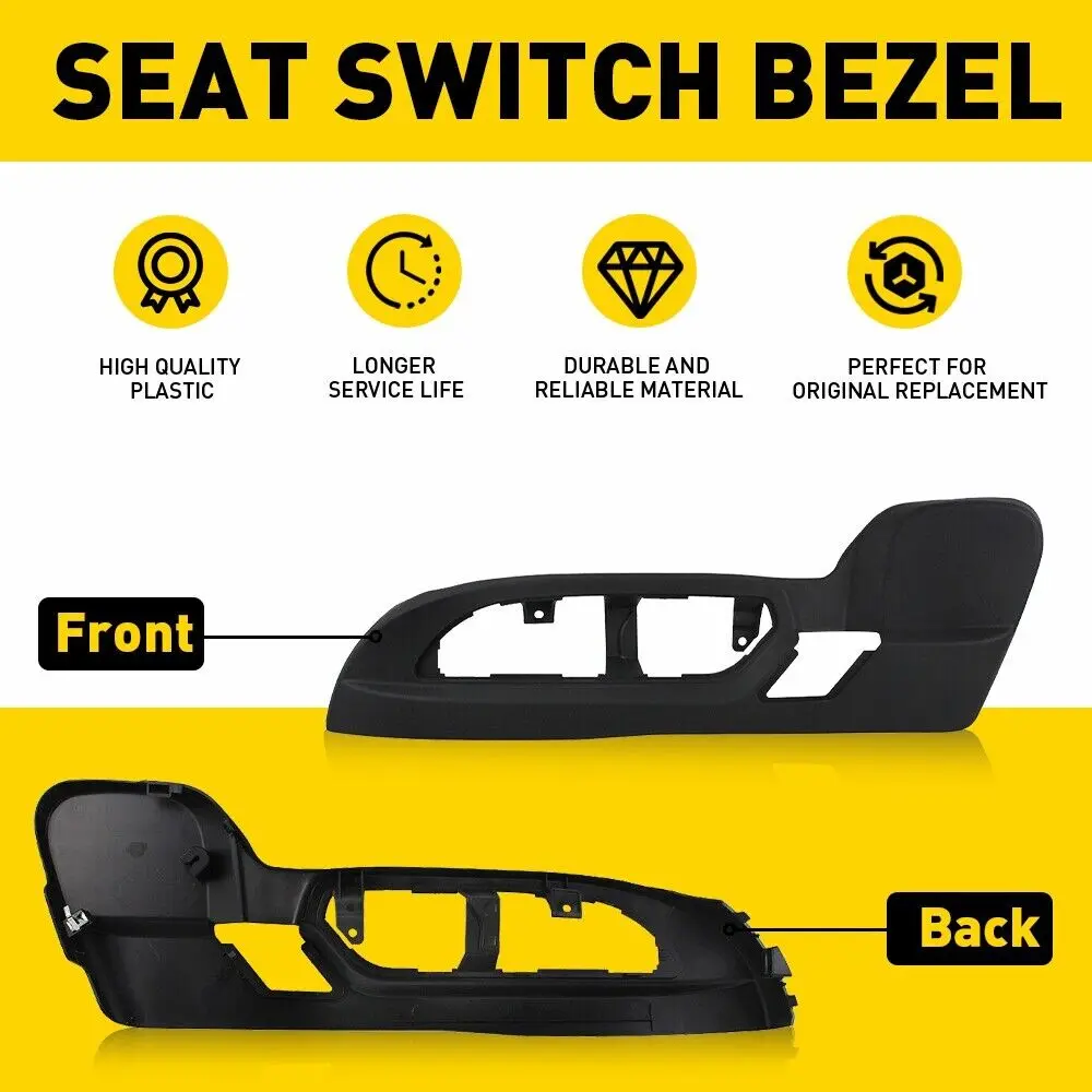 

Front Left Side Driver Seat Switch Trim Bezel Outer Seat Track Cover Compatible For 2009-2017 Chevrolet 2009-2016 GMC 25941769