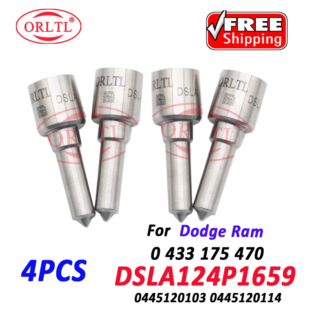 

4 PCS Fuel Injector 0445120114 0 445 120 114 Nozzle DSLA124P1659 OEM 0 433 175 470 FOR Dodge Ram Diesel Auto 0445120103 ORLTL