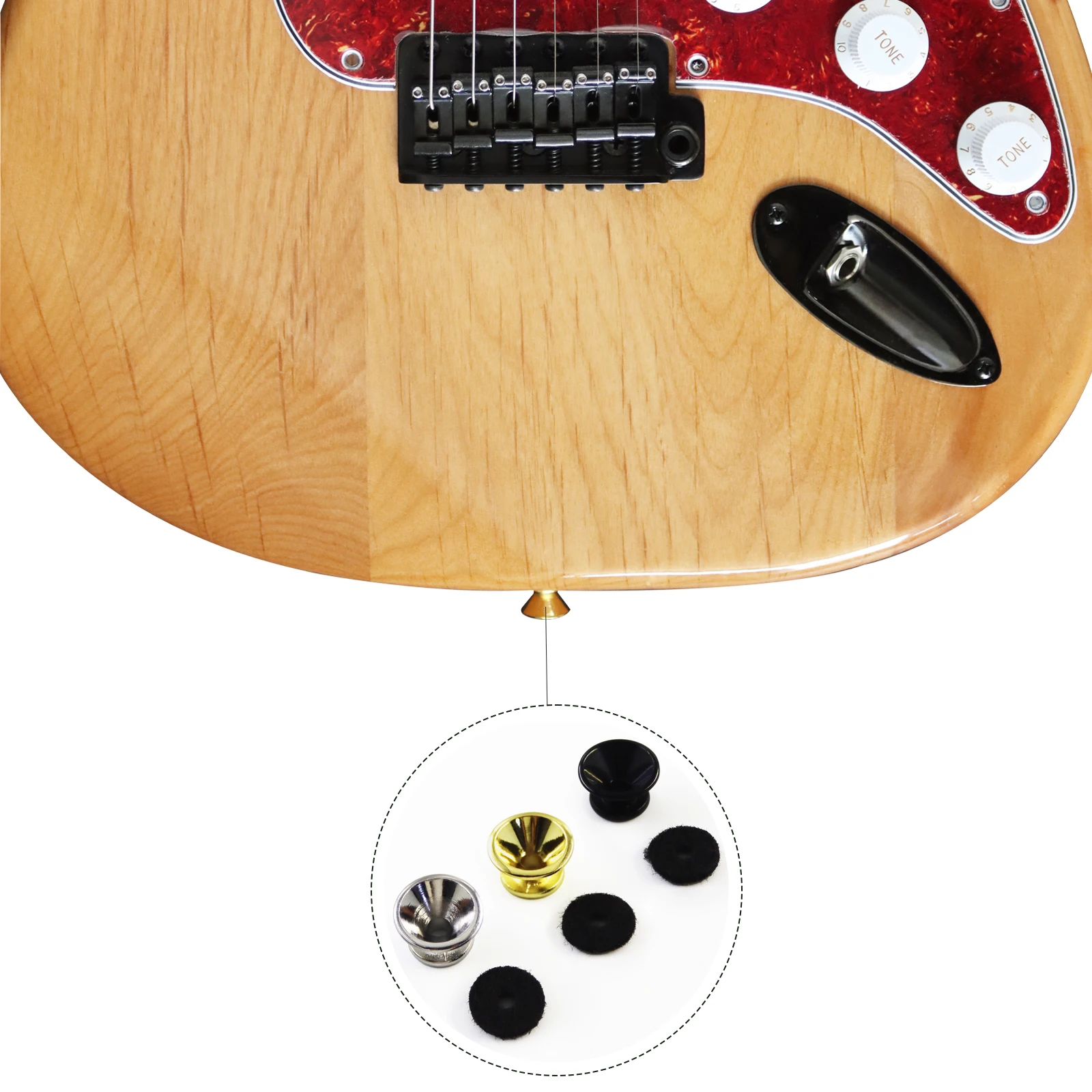 Guitar Strap Buttons Locks Pins End Screws Felt Pads Straplock Peg Acoustic Guitar