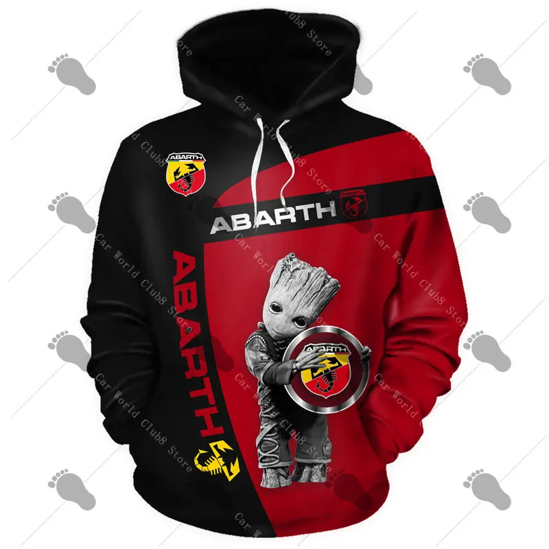 Худи с логотипом abarth куртка 3D принтом спортивная одежда оверсайз