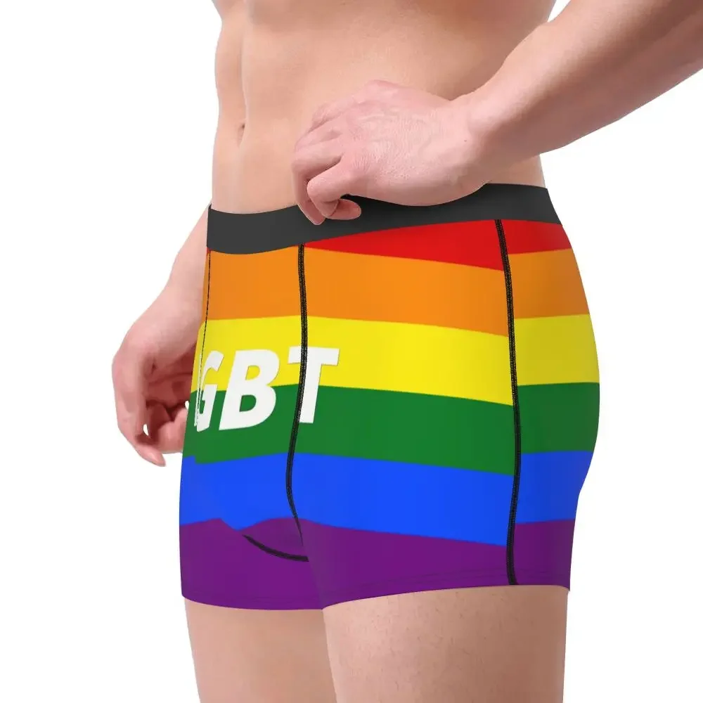 LGBT Men Boxer Briefs Pride Flag Breathable Creative Underwear Top Quality Print Shorts Gift Idea