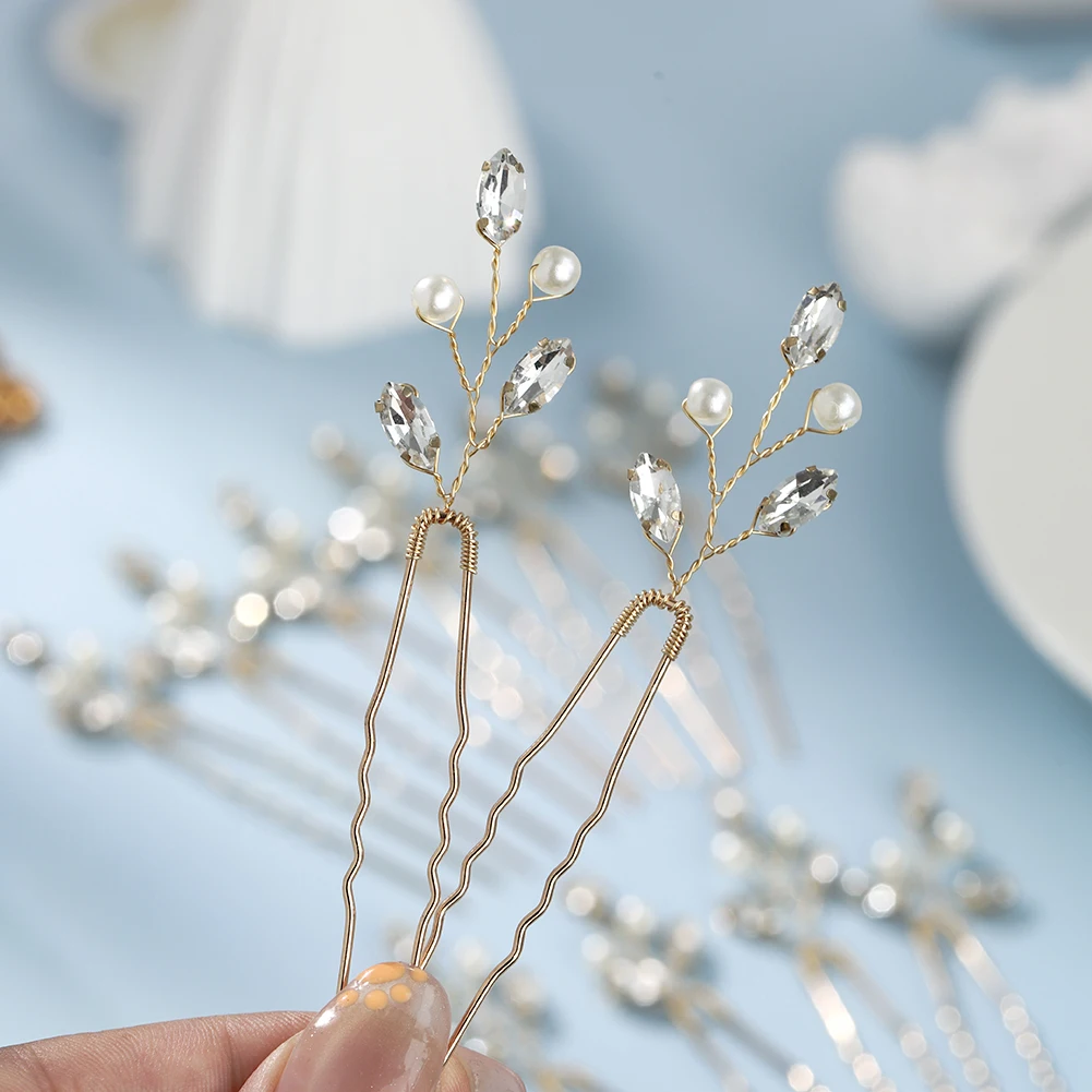 Mode Koreanischen stil Handgemachte Perle Haarnadel Set Klassische Einfache Braut Haar Clip Brötchen Kopfschmuck Party Haar Zubehör für Frauen – Detail 18
