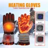 Winter Heating Gloves 3M Cotton Three Level Adjustable Motorcycle Gloves Anti Slip Windproof Riding Gloves Warm Skiing Gloves 1