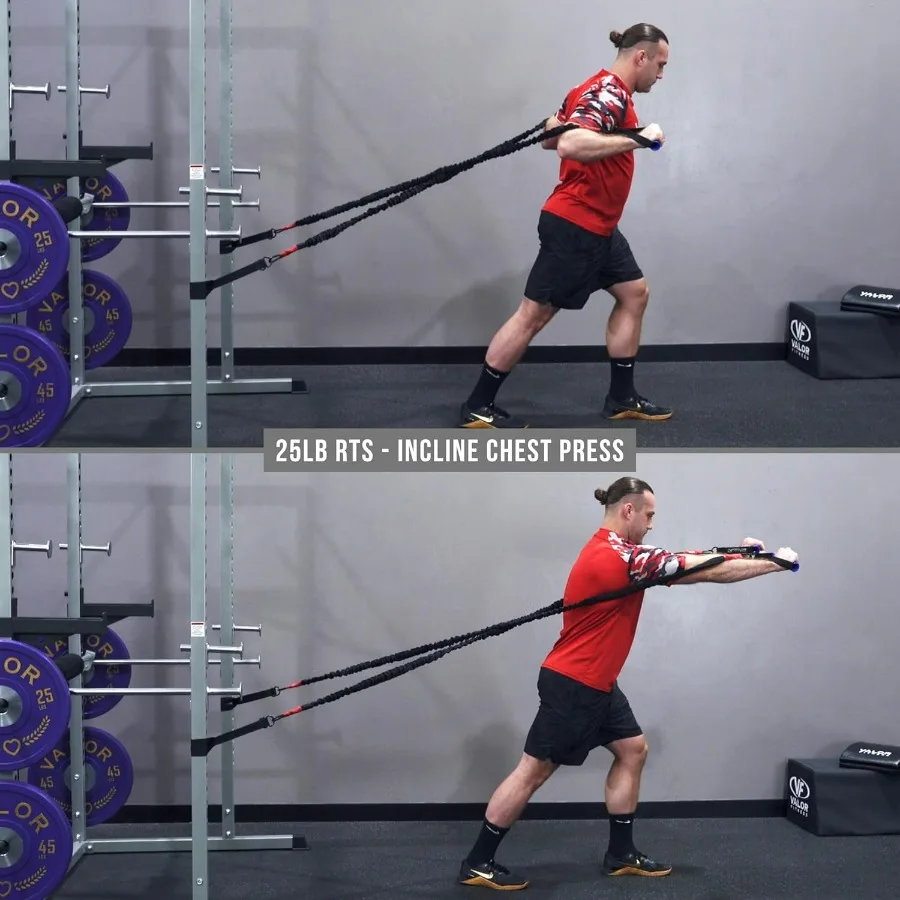 Resistance Bands -Set of 20 & 25lb Pairs- Carabiners Attached & 2 Bands per Weight Option with Handles– Sheath Covered - Strengt