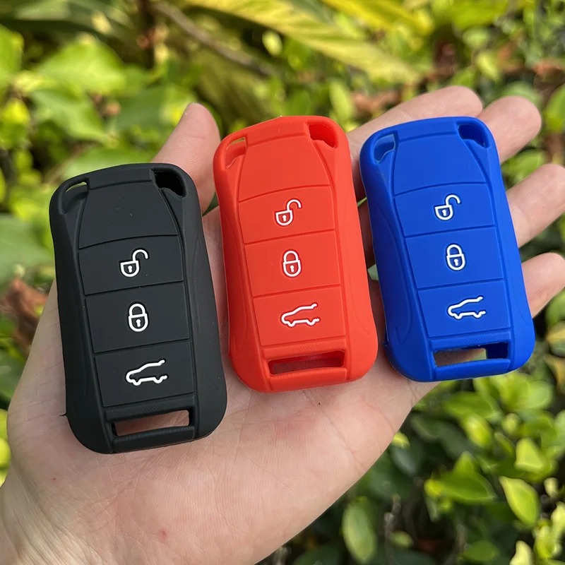 2 3 Buttons Silicone Car Key Case Cover Shell for Porsche Cayenne GTS 2004 2005 2006 2007 2008 2009 2010 2011 Fob Key Case key case key case cover car key shell remote control case cover