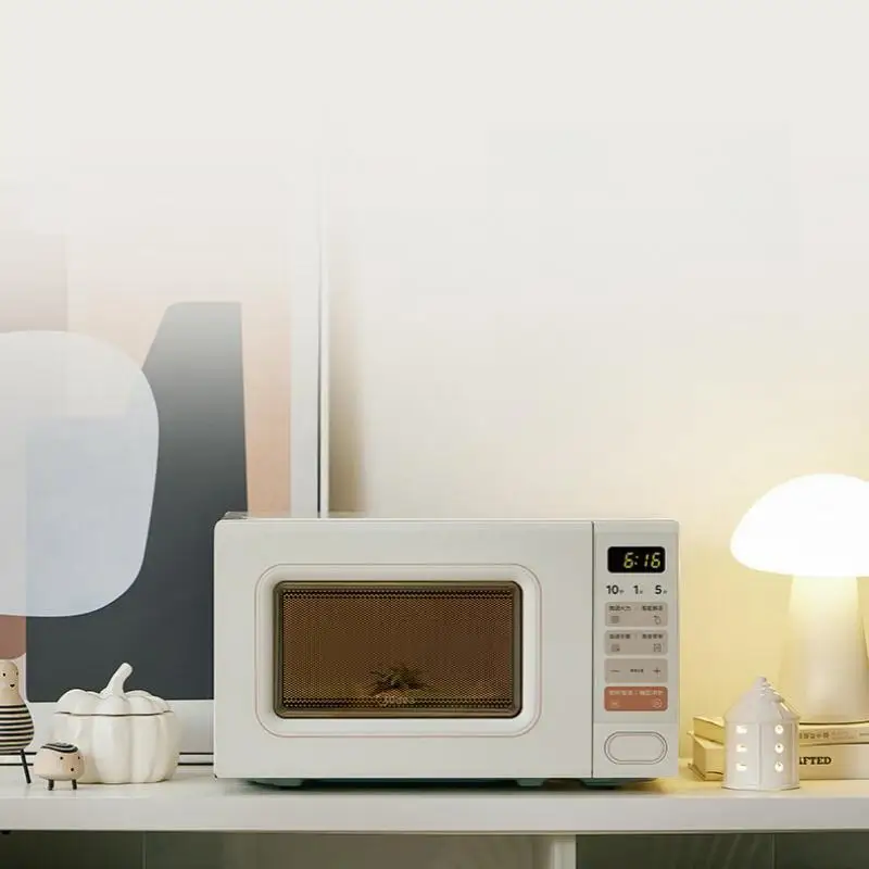 Midea Microwave Oven 220V 20L Frequency Conversion Microwave Appliance Retro Turntable Style Low-frequency Light Tone
