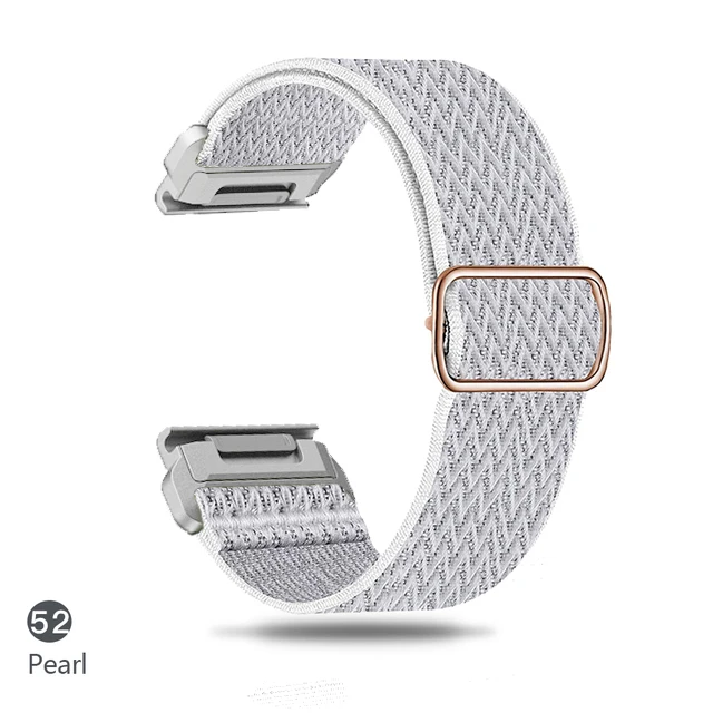 Elastic Woven Nylon Loop Strap - Adjustable Multi-Size Fitness Watch Band
