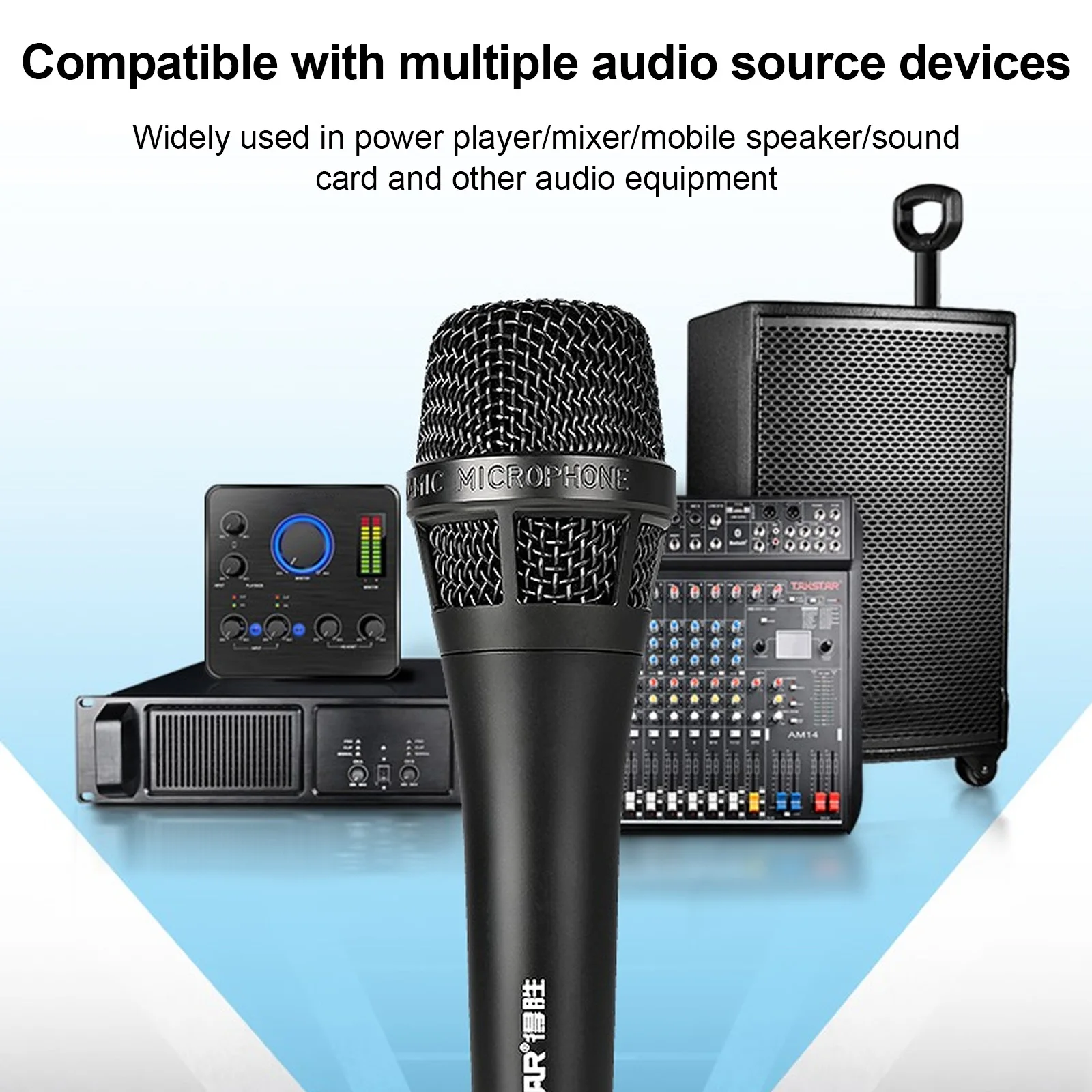 

TAKSTAR GH1 Wired Dynamic Microphone Super Cardioid Pickup Microphone Heavy Duty Handheld Vocal Mic with Clip and amp for Live