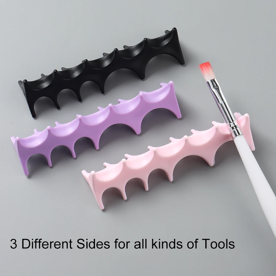 Soft Silicone Nail Pen Holder Brush Rack Shelf UV Gel thumbnail 8