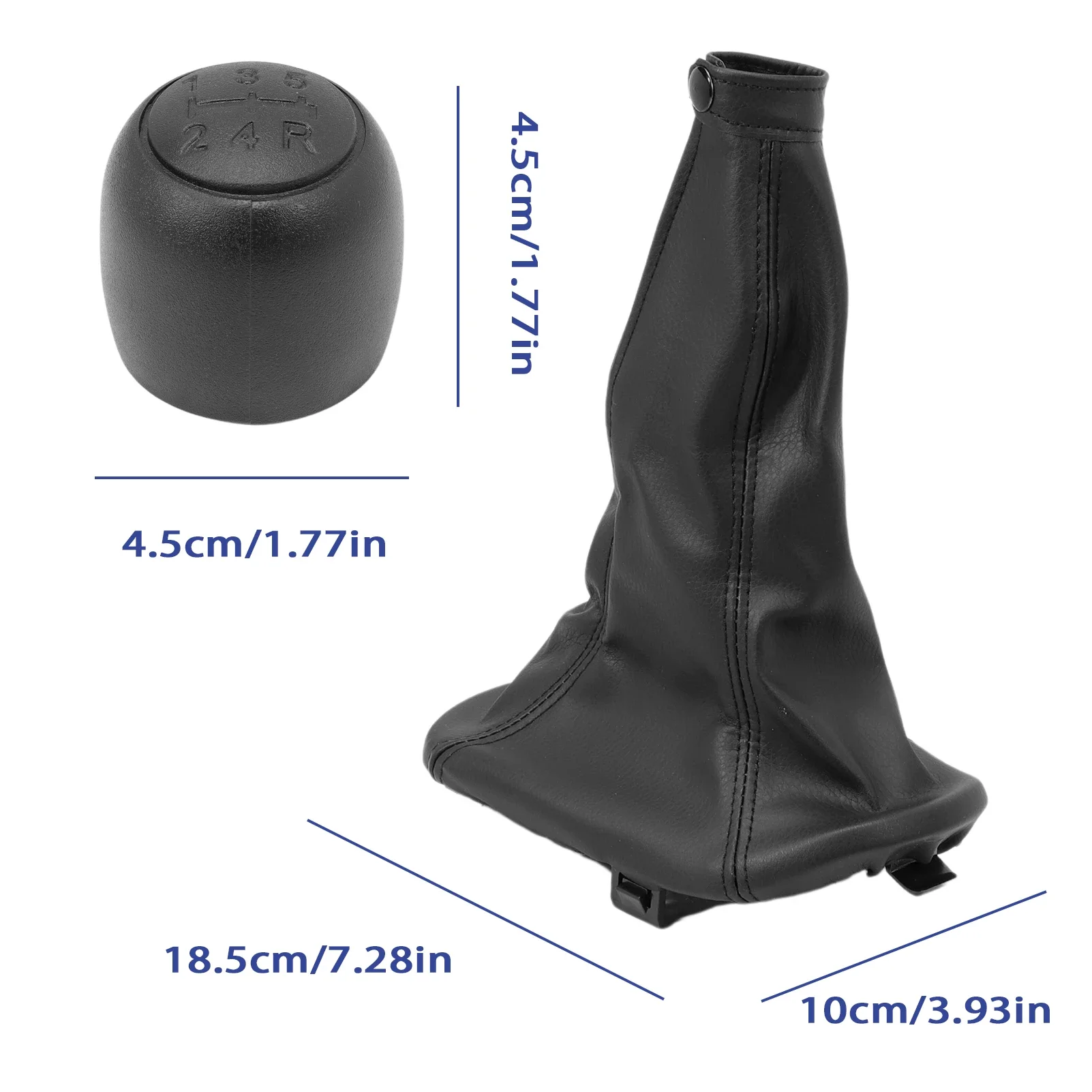 5 Speed Black Knob Head Manual Shifter Lever Gaitor Boot 735249804