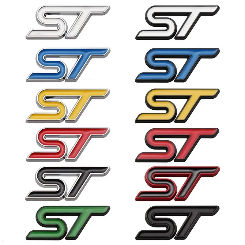 3D Metal ST Logo Car Steering Wheel Emblem Sticker Accessories