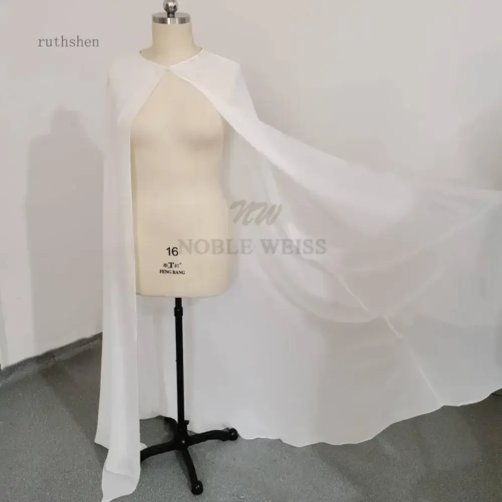 Chiffon Gauze Shawl wrapped in BOLERO Floor-Length Bridal Wedding jacket Customized