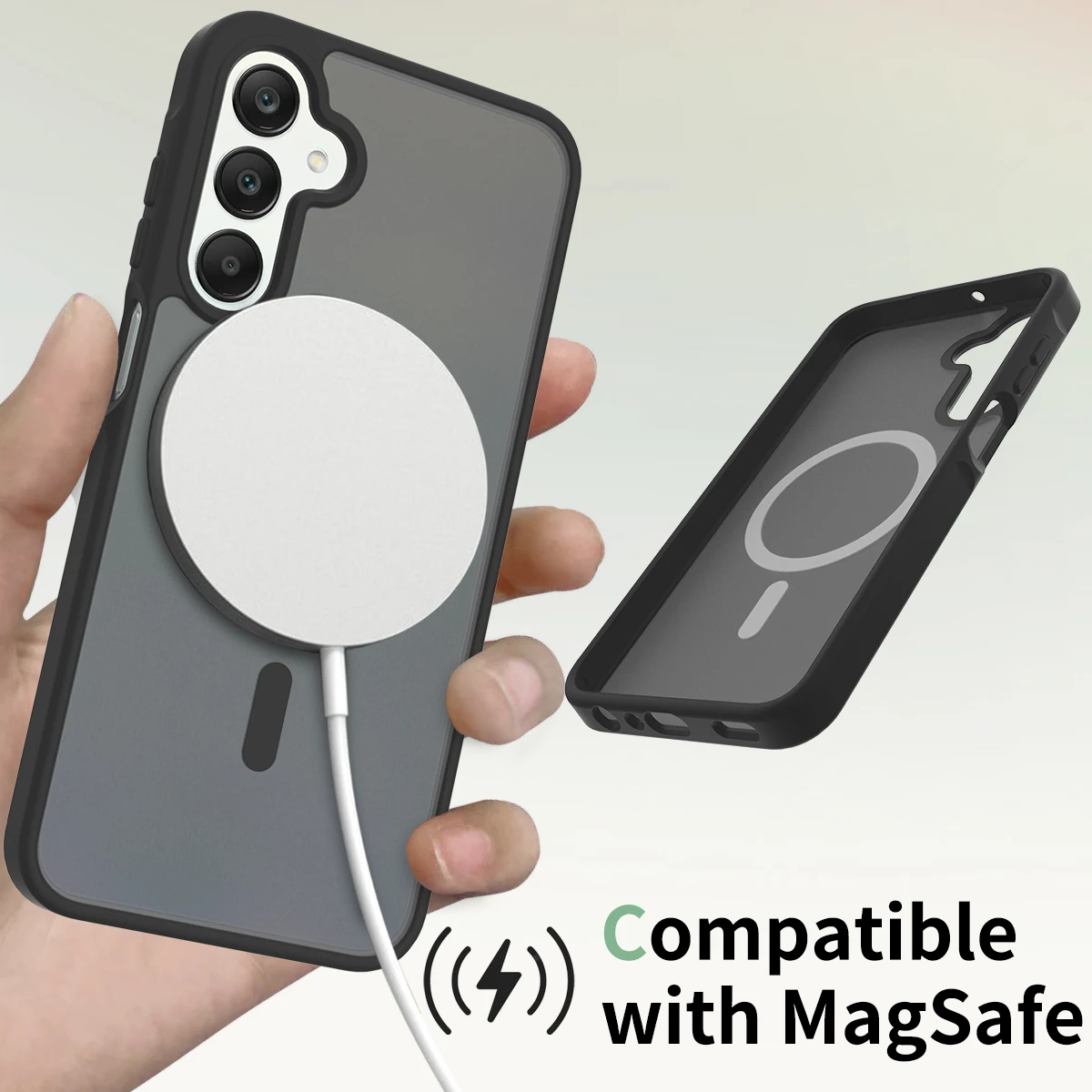 MagSafe-Compatible Silky Smooth Touch Shockproof Wireless Charging Case - TPU/PC Material