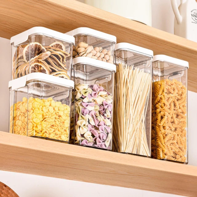 Airtight Cereal Containers Storage Sealed Cans For Food Organizer Storage  Containers Glass Storage Containers Acrylic Container - AliExpress