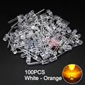 100pcs White-Orange