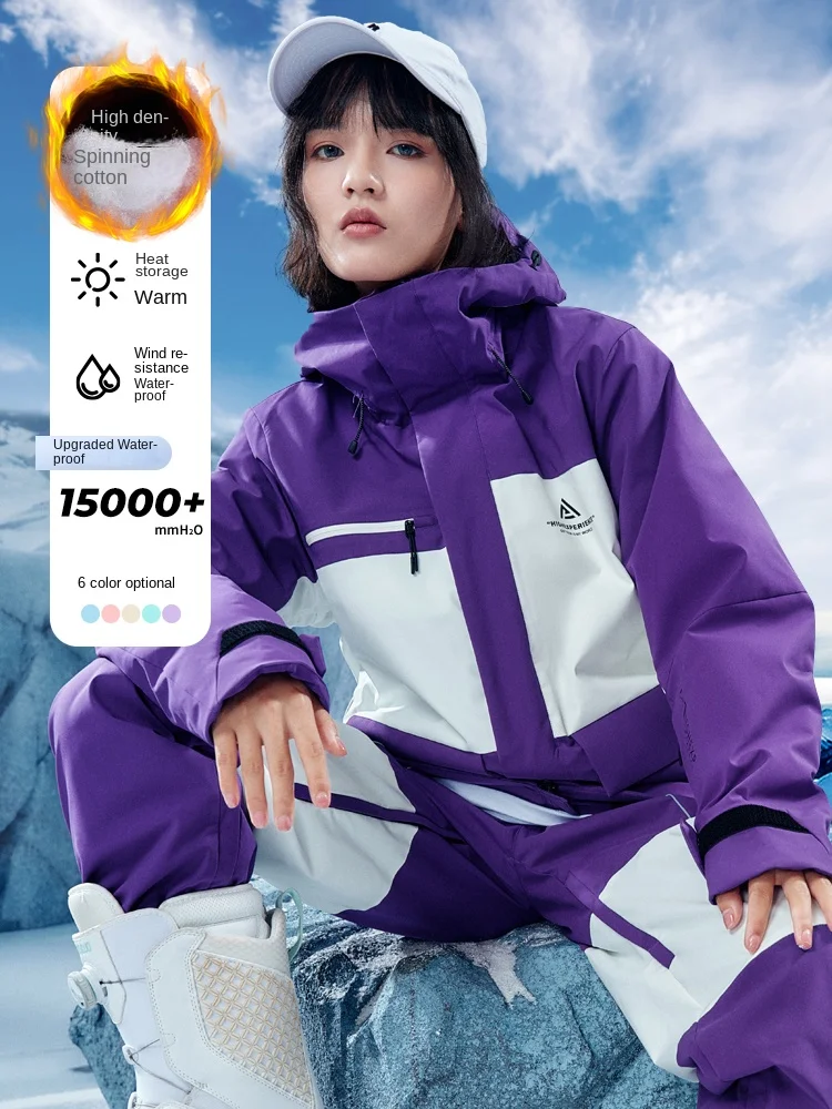 Ski Suit Women's Waterproof Windproof Winter Professional Snowboard Loose Men's Jacket