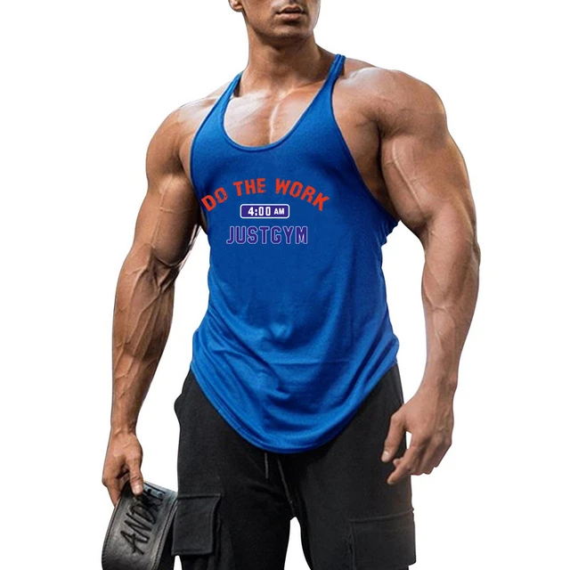 Camiseta de tirantes con espalda en Y para hombre, camiseta sin mangas de  entrenamiento para gimnasio Y musculación - AliExpress