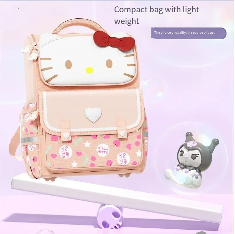 Sanrio's New Kuromi Schoolbag 1-3-6 Grade Primary School Students' Large-capacity College Backpack Kawaii Girls Burden Reduction 2