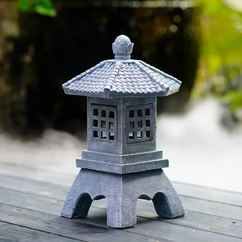 Chinese Creative Charging Solar Lantern, Imitation Stone Pagoda, Interior Landscape, Night Lantern, Shooting Decor, 1Pc