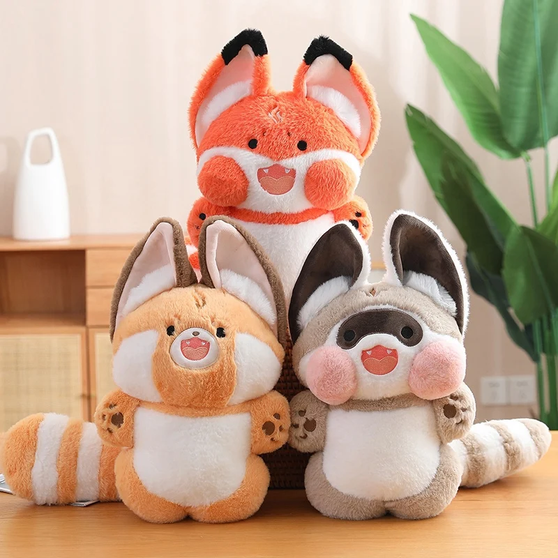 

30/40cm New Soft Kawaii Little Fox Bear Plush Doll Cute Creative Pillow Doll Toy Girlfriend Birthday Gift