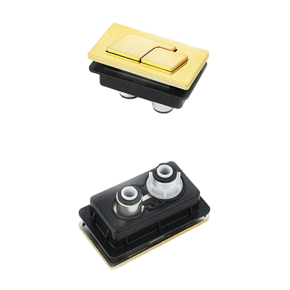 83X45mm Gold color Square ABS plastic Toilet double push button,Toilet water tank cover flush switch dual push button,J18261