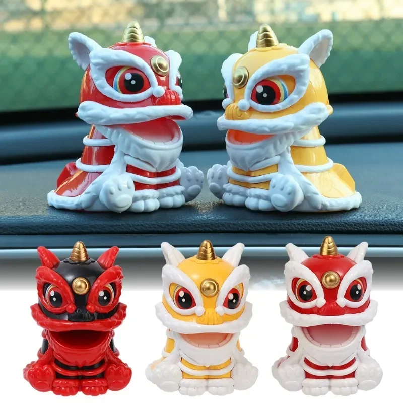 

Модель счастливого танцующего льва в китайском стиле, приносит богатство, удачу, украшение для дома на солнечной батарее, праздничные подарки