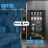 72 Inches Metal Garage Storage Cabinet with Wheels, Locking Metal Storage Cabinet with 4Shelves 4