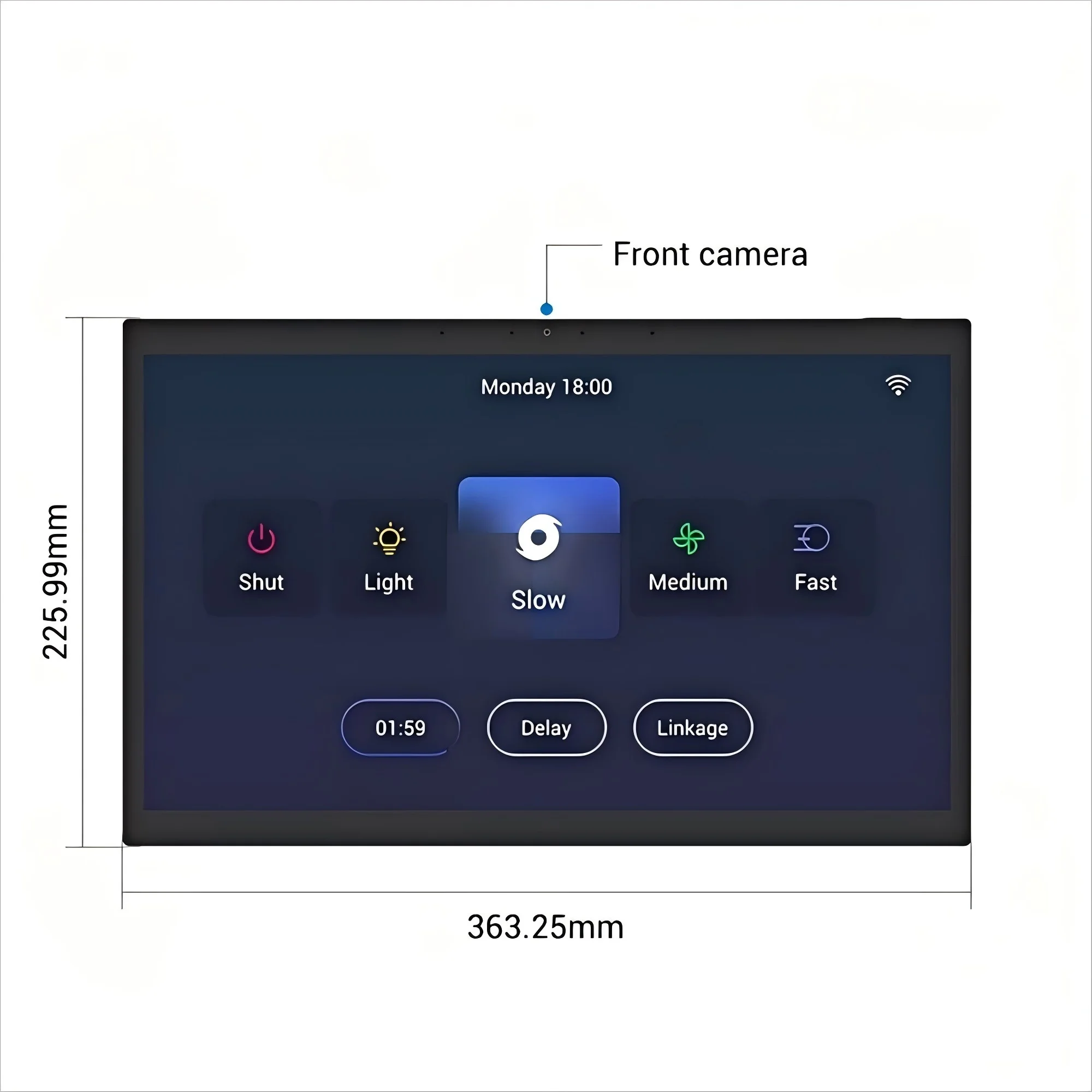 벽걸이형 15.6인치 스마트 홈 컨트롤 패널 안드로이드 14 POE 태블릿 4G+64G LED 조명 릴레이, RS232, RS485 홈 어시스턴트 유닛