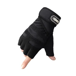 Ventilated Gym Workout Gloves with Wrist Support and Full Palm Protection - M (Black)