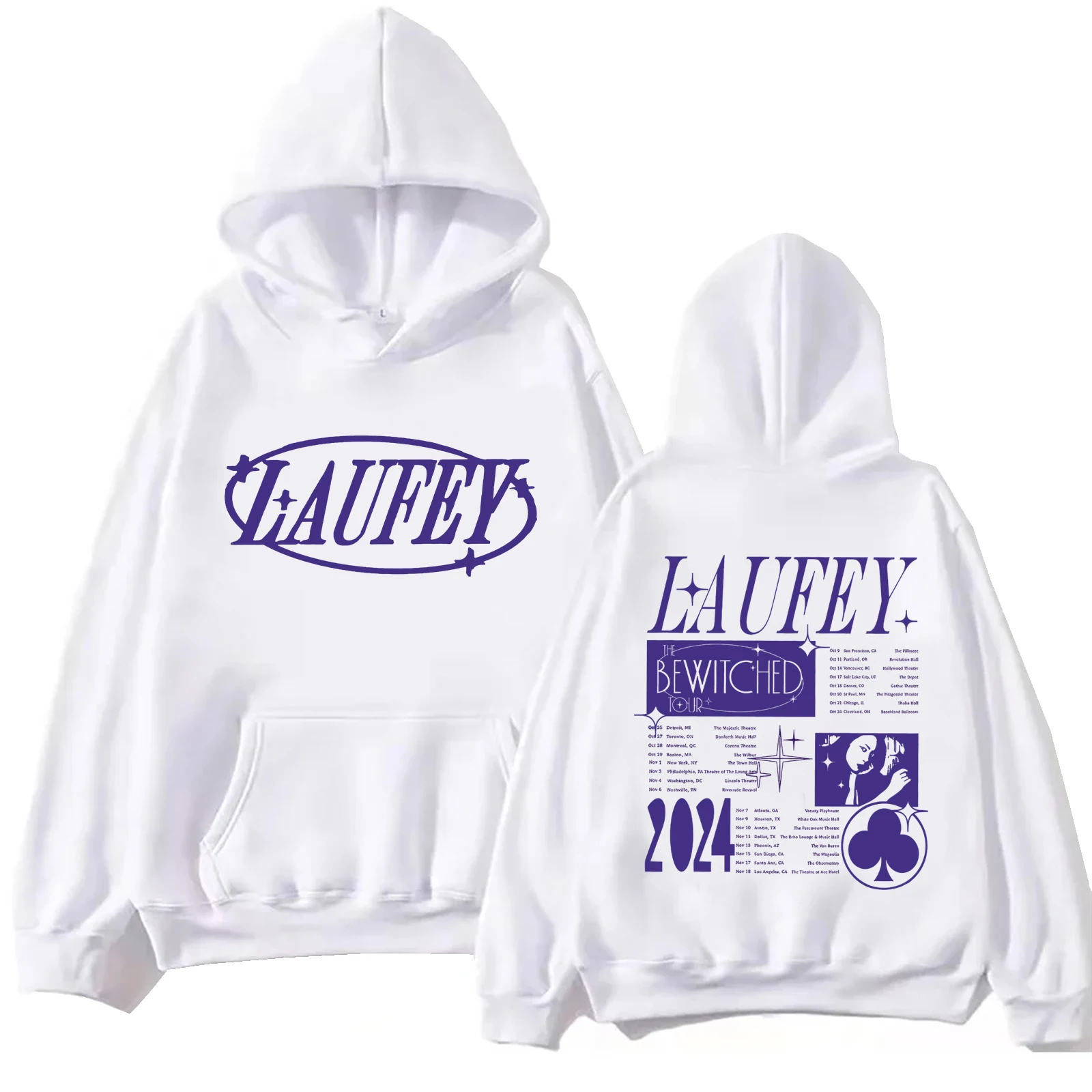 2024 Laufey Tour Hoodie Harajuku Hip Hop Hooded Pullover Man Woman Sweatshirt Autumn Winter Long Sleeves Casual Loose Streetwear 2