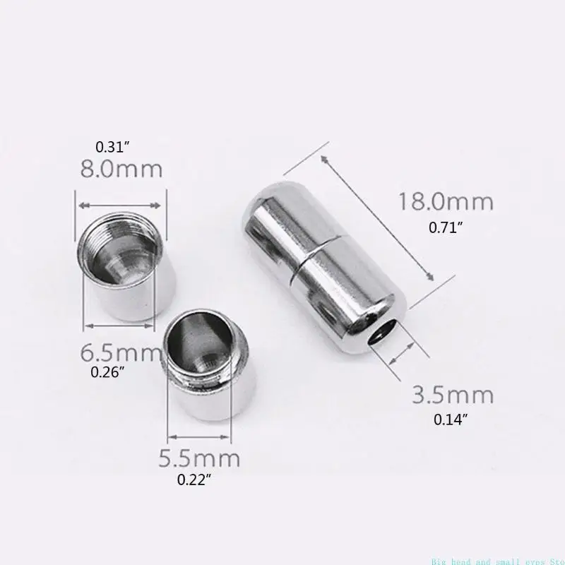 10Pcs 탄성 끈 걸쇠 금속 캡슐 잠금 버클 팁 끝 타이 없음 신발 끈 Elastic Lazy Shoelace Accessries