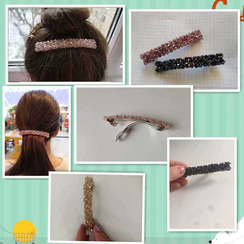 New Korean Elegant Hairpins Hairgrips Crystal Rhinestone Barrettes Hair Clips For Women Girls Hair Accessories images - 6